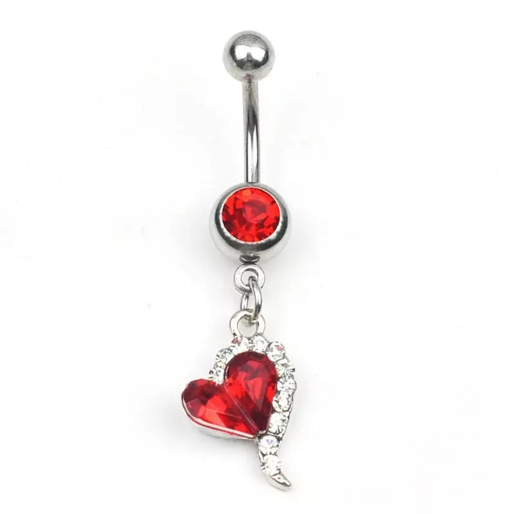 Valentines day belly ring